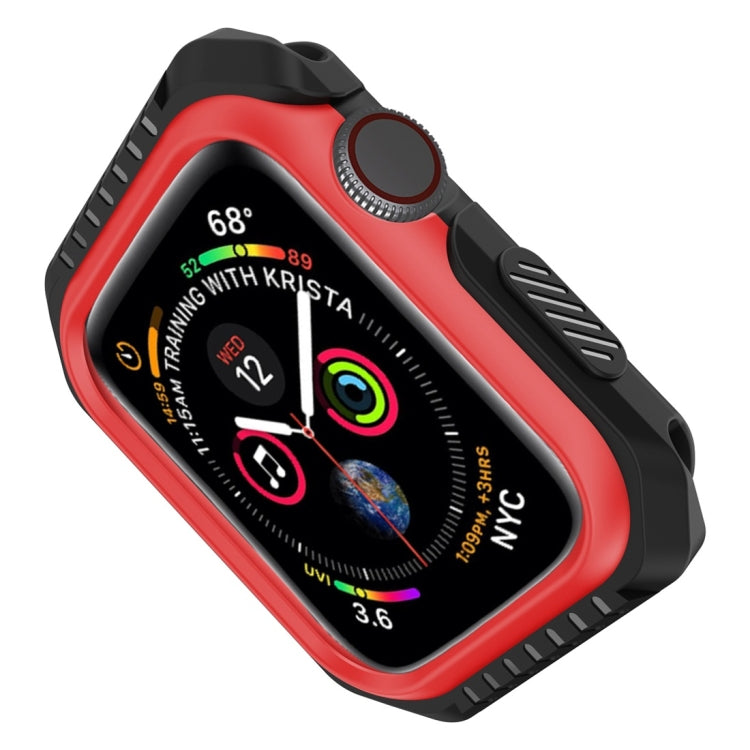 غطاء حماية صلب بلونين مقاوم للصدمات للساعة الذكية لسلسلة Apple Watch 3 / 2 / 1 38مم، لسلسلة Apple Watch 3 / 2 / 1 38مم (أسود أصفر)، لسلسلة Apple Watch 3 / 2 / 1 38مم (أحمر أسود)، لسلسلة Apple Watch 3 / 2 / 1 38مم (أبيض أزرق)
