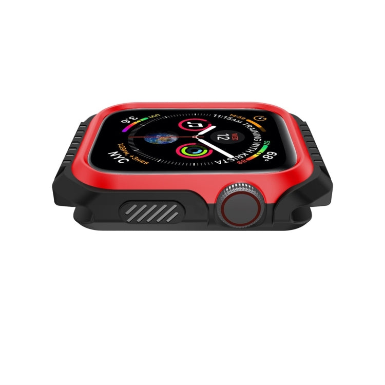 غطاء حماية صلب بلونين مقاوم للصدمات للساعة الذكية لسلسلة Apple Watch 3 / 2 / 1 38مم، لسلسلة Apple Watch 3 / 2 / 1 38مم (أسود أصفر)، لسلسلة Apple Watch 3 / 2 / 1 38مم (أحمر أسود)، لسلسلة Apple Watch 3 / 2 / 1 38مم (أبيض أزرق)