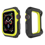 غطاء حماية صلب بلونين مقاوم للصدمات للساعة الذكية لسلسلة Apple Watch 3 / 2 / 1 38مم، لسلسلة Apple Watch 3 / 2 / 1 38مم (أسود أصفر)، لسلسلة Apple Watch 3 / 2 / 1 38مم (أحمر أسود)، لسلسلة Apple Watch 3 / 2 / 1 38مم (أبيض أزرق)