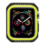 غطاء حماية صلب بلونين مقاوم للصدمات للساعة الذكية لسلسلة Apple Watch 3 / 2 / 1 38مم، لسلسلة Apple Watch 3 / 2 / 1 38مم (أسود أصفر)، لسلسلة Apple Watch 3 / 2 / 1 38مم (أحمر أسود)، لسلسلة Apple Watch 3 / 2 / 1 38مم (أبيض أزرق)