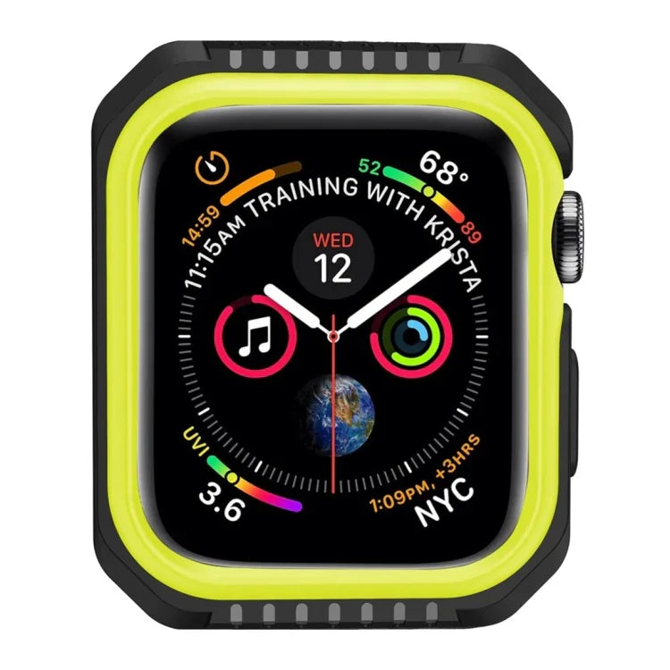 غطاء حماية صلب بلونين مقاوم للصدمات للساعة الذكية لسلسلة Apple Watch 3 / 2 / 1 38مم، لسلسلة Apple Watch 3 / 2 / 1 38مم (أسود أصفر)، لسلسلة Apple Watch 3 / 2 / 1 38مم (أحمر أسود)، لسلسلة Apple Watch 3 / 2 / 1 38مم (أبيض أزرق)