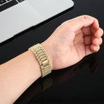 For Apple Watch Ultra 49mm&Watch Ultra 2 49mm / Series 10 46mm / 9&8&7 45mm / SE 3&SE 2&6&SE&5&4 44mm / 3&2&1 42mm Nine Beads Stainless Steel Wrist Strap Watch Band, For Apple Watch Series 7 45mm / 6 & SE & 5 & 4 44mm / 3 & 2 & 1 42mm