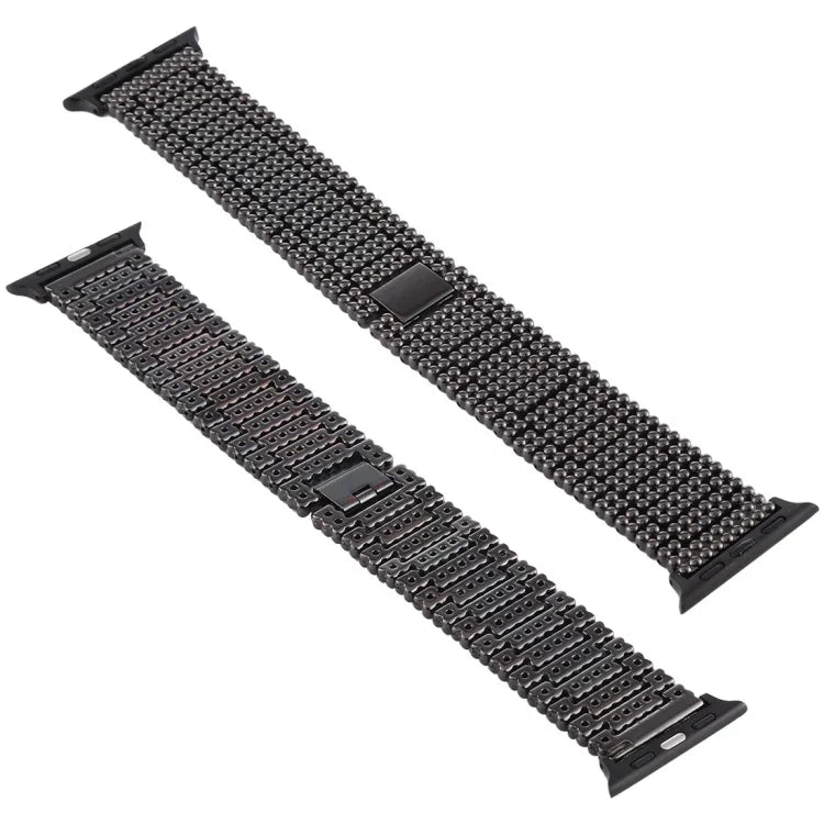For Apple Watch Series 7 41mm / 6 & SE & 5 & 4 40mm / 3 & 2 & 1 38mm Nine Beads Stainless Steel Wrist Strap Watch Band, For Apple Watch Series 7 41mm / 6 & SE & 5 & 4 40mm / 3 & 2 & 1 38mm