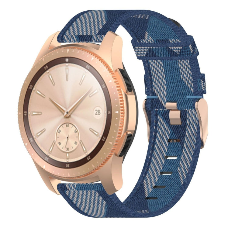 20mm Stripe Weave Nylon Wrist Strap Watch Band for Galaxy Watch 42mm, Galaxy Active / Active 2, Gear Sport, S2 Classic