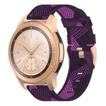 20mm Stripe Weave Nylon Wrist Strap Watch Band for Galaxy Watch 42mm, Galaxy Active / Active 2, Gear Sport, S2 Classic