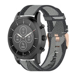 22mm Stripe Weave Nylon Wrist Strap Watch Band for Fossil Hybrid Smartwatch HR, Male Gen 4 Explorist HR & Sport