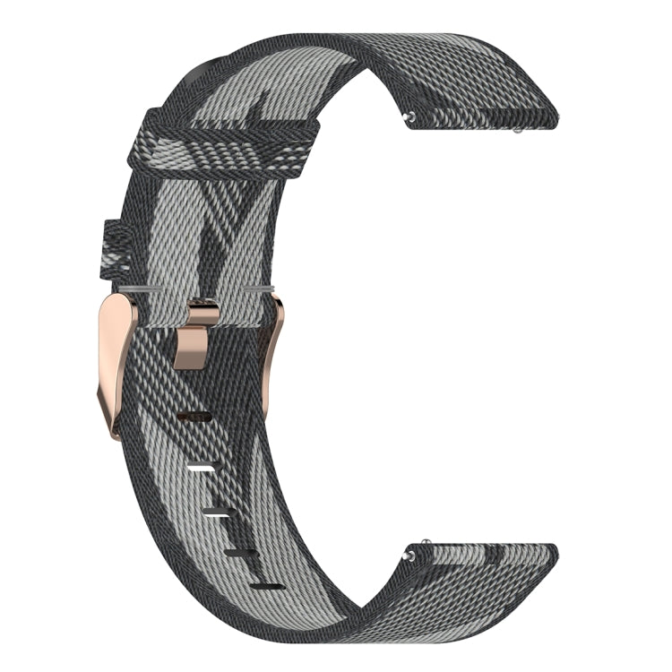 22mm Stripe Weave Nylon Wrist Strap Watch Band for Huawei GT / GT2 46mm, Honor Magic Watch 2 46mm / Magic