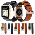 Für Apple Watch Ultra 49 mm &amp; Watch Ultra 2 49 mm / Series 10 46 mm / 9 &amp; 8 &amp; 7 45 mm / SE 3 &amp; SE 2 &amp; 6 &amp; SE 5 &amp; 4 44 mm / 3 &amp; 2 &amp; 1 42 mm: Armband aus echtem Leder mit Retro-XX-Linienmuster