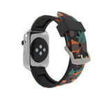 For Apple Watch Series 3 & 2 & 1 38mm Fashion Camouflage Pattern Silicone Watch Band, 38mm