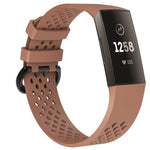 Square Hole Adjustable Sport Watch Band for FITBIT Charge 3