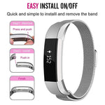 Stainless Steel Magnet Watch Band for FITBIT Alta,Size:Small,130-170mm
