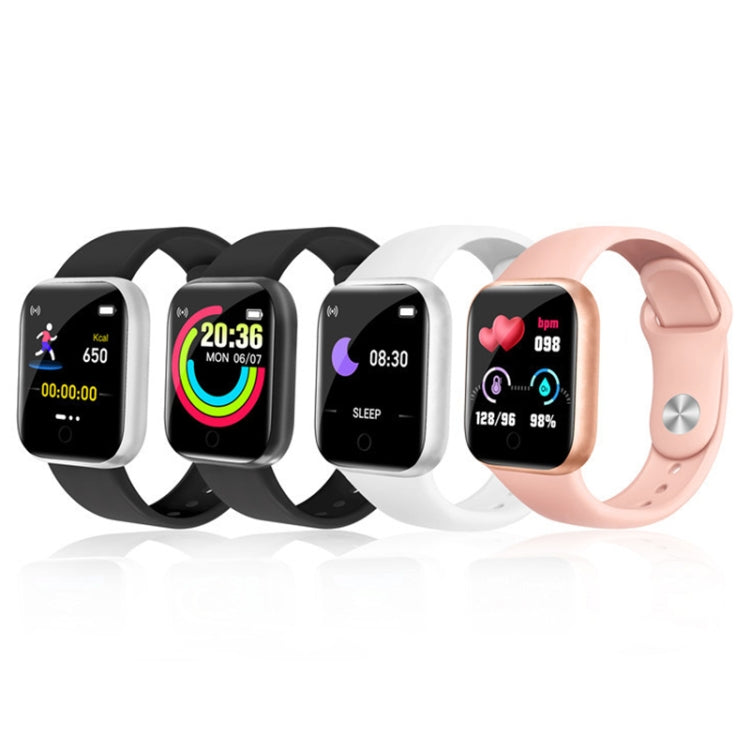 Y68 1.44 inch Smart Watch, Support Heart Rate Blood Pressure Blood Oxygen Monitoring, Y68 Black, Y68 Pink, Y68 White