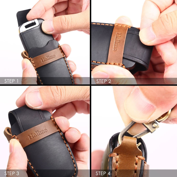 For Kia Sportage R / K5 / K4 / K2 / KX3 Hallmo B Style Car Cowhide Leather Key Protective Cover Key Case, C135