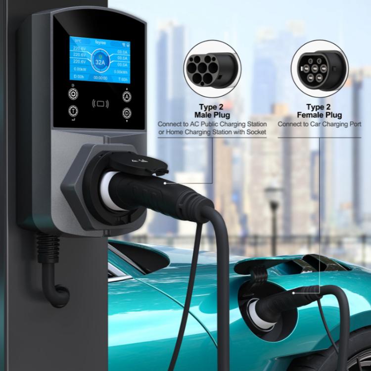 Feyree European Standard New Energy Electric Vehicle Charging Pile Double-ended Extension Cable, 480V 32A