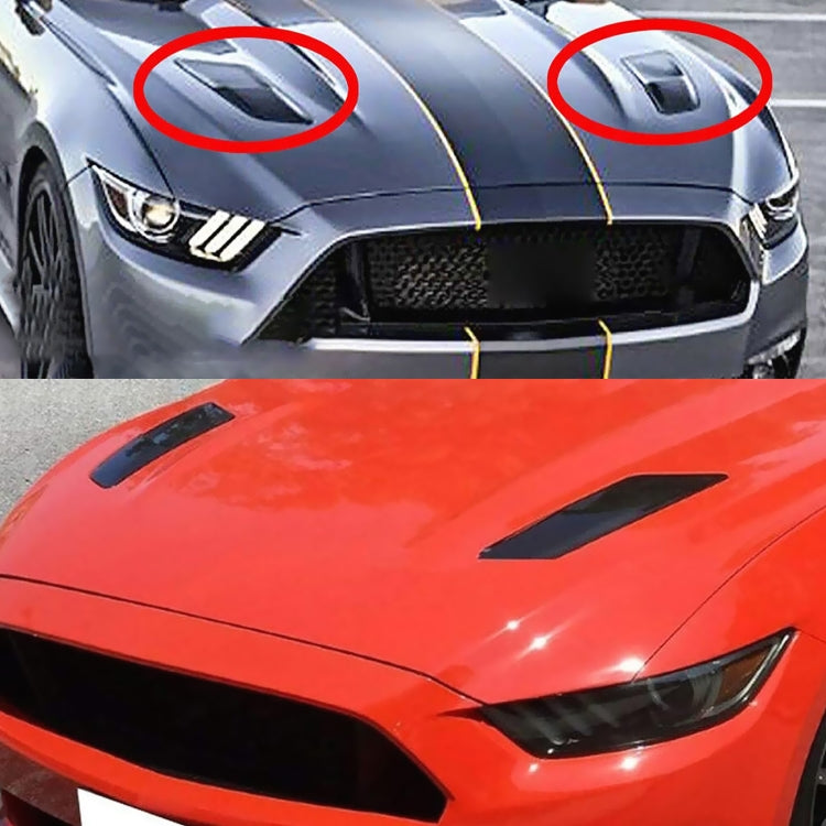 HD-713 1 Pair Car Hood Decorative Stickers Fender Air Vents Sticker(Carbon Fiber), Carbon Fiber