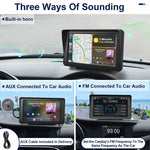 P701S 7 inch Portable Touch Display Wireless Car Navigator Smart CarPlay Bluetooth Reversing Image, P701S
