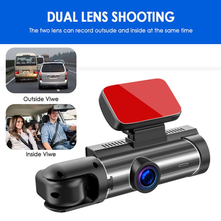 3.16 inch 1080P HD Night Vision Front and Inside Dual Lenses Driving Recorder, Front and Inside Dual Lenses
