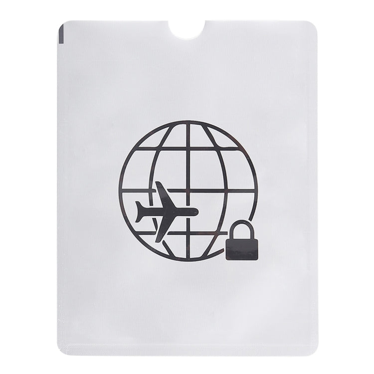 100pcs Aluminum Foil Anti Theft RFID Blocking Sleeve Passport Passbook Protector, Size: 13.5*10.5cm, Airplane Pattern 100pcs