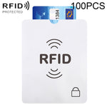 100pcs Aluminum Foil Anti Theft RFID Blocking Sleeve Passport Passbook Protector, Size: 13.5*10.5cm, RFID 100pcs