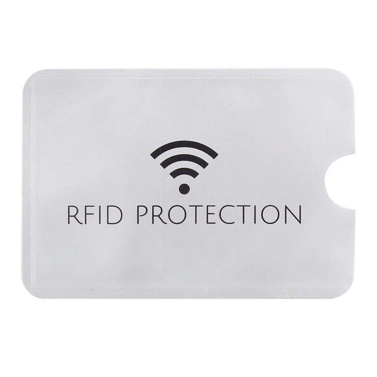 100pcs Aluminum Foil Anti Theft RFID Blocking Sleeve Card Protector, Size: 9.1*6.3cm, RFID Protection 100pcs