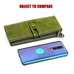 3520 Long Cowhide Leather Folding Anti-magnetic RFID Wallet for Ladies, with Card Slots, 3520 Blue, 3520 Red, 3520 Yellowish-brown, 3520 Black, 3520 Coffee