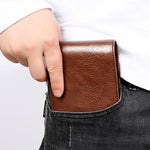 8016 Retro Cowhide Leather Multiple Card Slots Wallet for Men, with Removable Card Holder, 8016