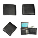 8020 Horizontal Retro Crazy Horse Texture Leather Anti-magnetic RFID Wallet Clutch Bag for Men, with Card Slots, 8020 Black, 8020 Coffee, 8020 Yellowish-brown