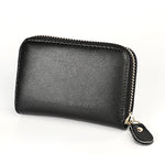 KB152 Butterfly Pattern Zipper Cowhide Leather Organ Shape Multiple Card Slots Anti-magnetic RFID Wallet for Ladies, KB152 Colour, KB152 Blue, KB152 Purple, KB152 Silver