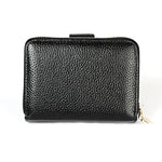 KB192 Buckle Zipper Cowhide Leather Organ Shape Multiple Card Slots Anti-magnetic RFID Wallet Clutch Bag for Men, KB192 Black, KB192 Coffee