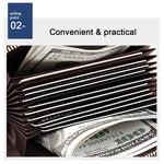 KB192 Buckle Zipper Cowhide Leather Organ Shape Multiple Card Slots Anti-magnetic RFID Wallet Clutch Bag for Men, KB192 Black, KB192 Coffee