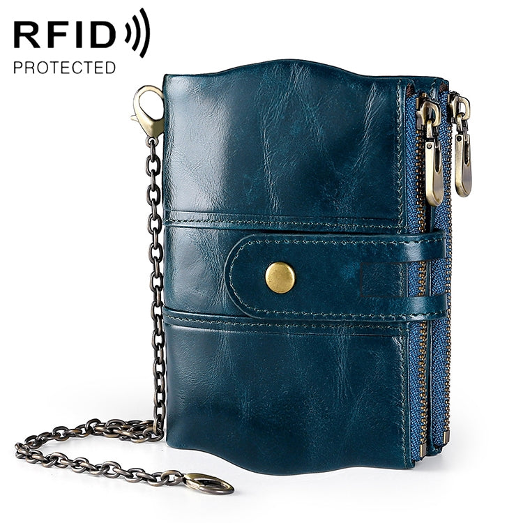 LT3539 Cowhide Leather Zipper Buckle Anti-magnetic RFID Wallet Clutch Bag for Men, with Card Slots & Shoulder Strap, LT3539 Yellowish-brown, LT3539 Shoulder Strap Black, LT3539 Shoulder Strap Coffee, LT3539 Shoulder Strap Blue, LT3539 Strap Red