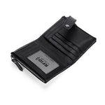 TP-196 Multi-functional Retro Cowhide Leather Multiple Card Slots Dual zipper RFID Wallet
