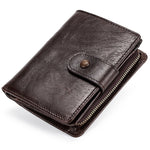 TP-201 Crazy Horse Leather Multi-functional Lather RFID Clasp Retro Wallet, TP-201