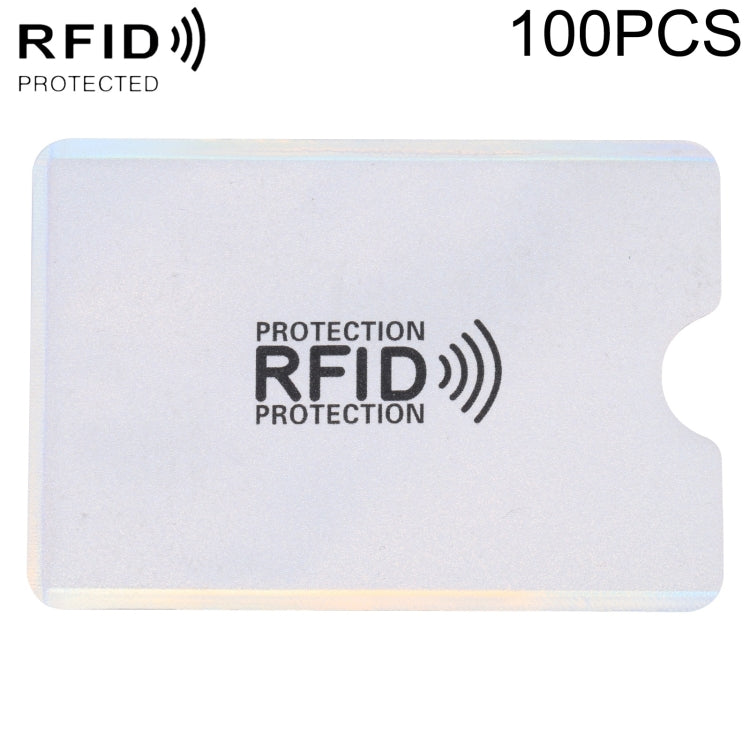 100 PCS Aluminum Foil Anti Theft RFID Blocking Sleeve Card Protector, Size: 9.1*6.3cm, RFID 100pcs (Gold), RFID 100pcs (Silver)