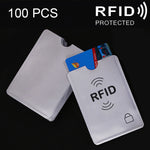 100 PCS Aluminum Foil Card Protective Cover Case RFID Blocking Safety Shield Identity Sleeves Cards Bag, Size: 9.1*6.3cm, CCB1077A, CCB1077B, CCB1077C