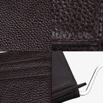 Cowhide Leather Litchi Texture Card Holder Wallet RFID Blocking Coin Purse Card Bag Protect Case with 6 Card Slots, Size: 110*82*8mm