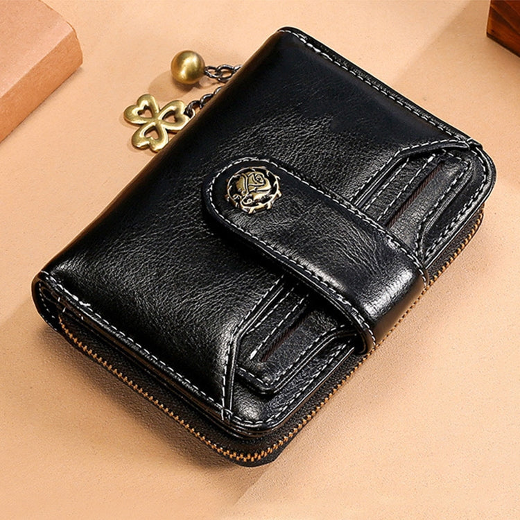 3522 Short Anti-magnetic RFID Wallet Multi-function Wallet for Ladies, with Card Slots