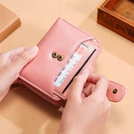 3522 Short Anti-magnetic RFID Wallet Multi-function Wallet for Ladies, with Card Slots