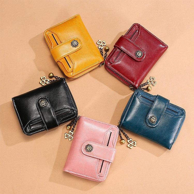 3522 Short Anti-magnetic RFID Wallet Multi-function Wallet for Ladies, with Card Slots