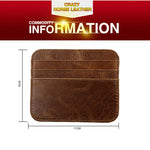 KB108 Antimagnetic RFID Fashion Crazy Horse Texture Bus Credit Card Package burglar brush, KB108