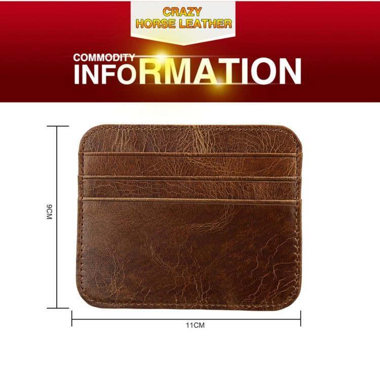 KB108 Antimagnetic RFID Fashion Crazy Horse Texture Bus Credit Card Package burglar brush, KB108