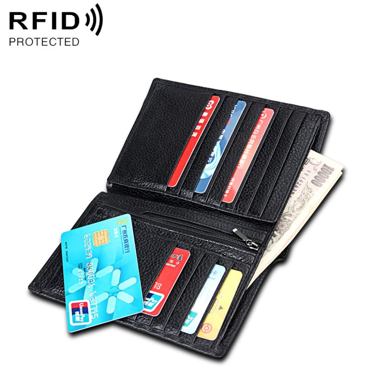 8219 Antimagnetic RFID Men Multi-functional Wallet Card Bag Passport Package, 8219
