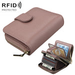 KB132 محفظة نسائية متعددة الوظائف من جلد بقري كامل الحبوب مع RFID / حقيبة بطاقات / حزمة رخصة قيادة