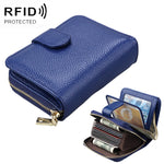 KB132 Female Style Full Grain Cow Leather Multifunctional RFID Wallet/ Card Bag/ Driving License Package