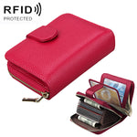 KB132 Female Style Full Grain Cow Leather Multifunctional RFID Wallet/ Card Bag/ Driving License Package