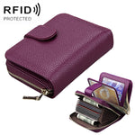 KB132 Female Style Full Grain Cow Leather Multifunctional RFID Wallet/ Card Bag/ Driving License Package