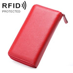 902 Antimagnetic RFID Litchi Texture Women Large Capacity Hand Wallet Purse Phone Bag with Card Slots