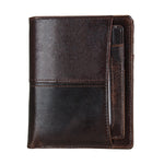 8232 Antimagnetic RFID Men Oil Wax Leather Wallet with Detachable Card Holder, 8232