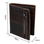 8232 Antimagnetic RFID Men Oil Wax Leather Wallet with Detachable Card Holder, 8232