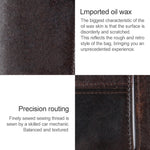 8232 Antimagnetic RFID Men Oil Wax Leather Wallet with Detachable Card Holder, 8232